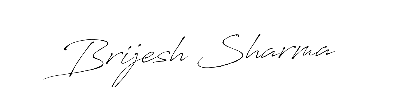 How to make Brijesh Sharma name signature. Use Antro_Vectra style for creating short signs online. This is the latest handwritten sign. Brijesh Sharma signature style 6 images and pictures png