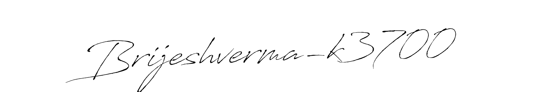 How to make Brijeshverma-k3700 name signature. Use Antro_Vectra style for creating short signs online. This is the latest handwritten sign. Brijeshverma-k3700 signature style 6 images and pictures png