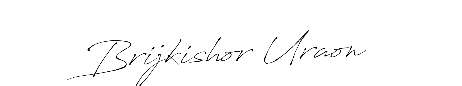 Design your own signature with our free online signature maker. With this signature software, you can create a handwritten (Antro_Vectra) signature for name Brijkishor Uraon. Brijkishor Uraon signature style 6 images and pictures png