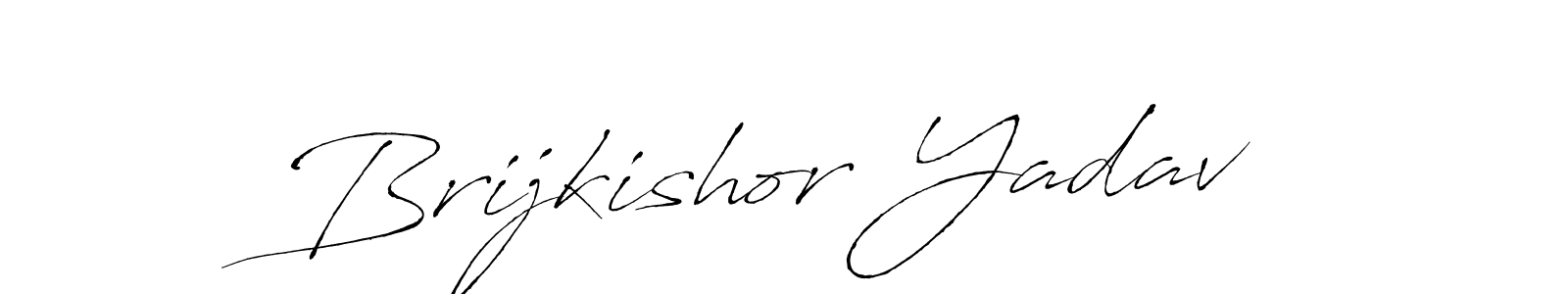 Design your own signature with our free online signature maker. With this signature software, you can create a handwritten (Antro_Vectra) signature for name Brijkishor Yadav. Brijkishor Yadav signature style 6 images and pictures png