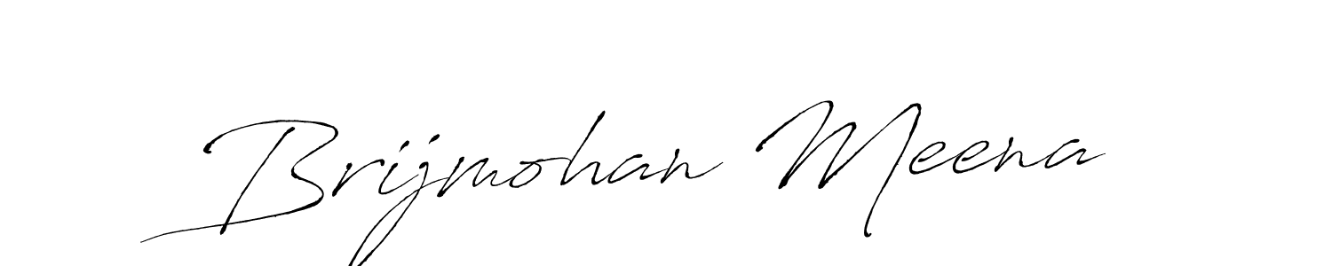 Create a beautiful signature design for name Brijmohan Meena. With this signature (Antro_Vectra) fonts, you can make a handwritten signature for free. Brijmohan Meena signature style 6 images and pictures png