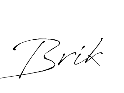 Use a signature maker to create a handwritten signature online. With this signature software, you can design (Antro_Vectra) your own signature for name Brik. Brik signature style 6 images and pictures png
