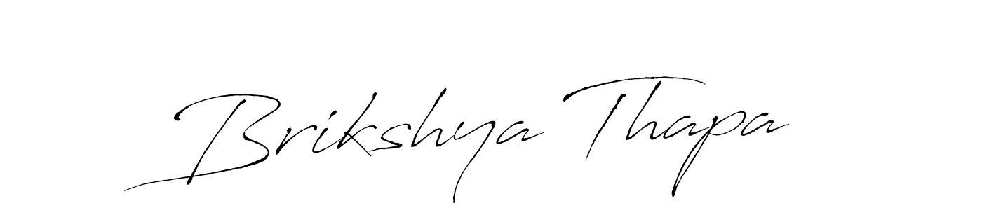 Make a beautiful signature design for name Brikshya Thapa. With this signature (Antro_Vectra) style, you can create a handwritten signature for free. Brikshya Thapa signature style 6 images and pictures png