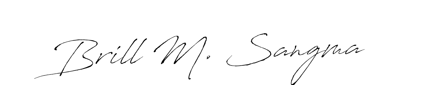 See photos of Brill M. Sangma official signature by Spectra . Check more albums & portfolios. Read reviews & check more about Antro_Vectra font. Brill M. Sangma signature style 6 images and pictures png