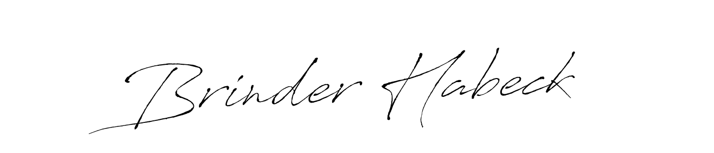 Create a beautiful signature design for name Brinder Habeck. With this signature (Antro_Vectra) fonts, you can make a handwritten signature for free. Brinder Habeck signature style 6 images and pictures png