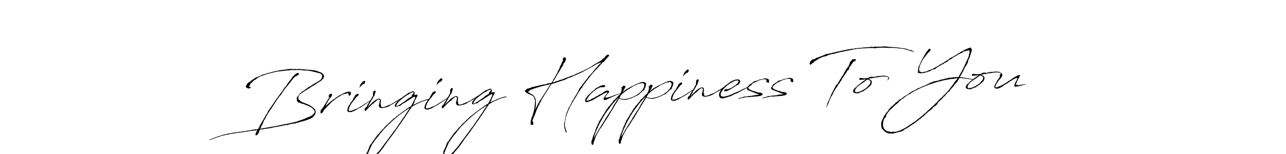 Make a beautiful signature design for name Bringing Happiness To You. With this signature (Antro_Vectra) style, you can create a handwritten signature for free. Bringing Happiness To You signature style 6 images and pictures png