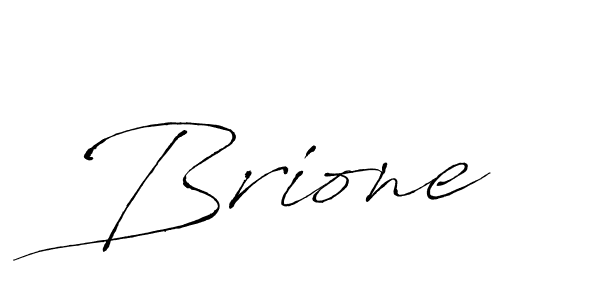 Design your own signature with our free online signature maker. With this signature software, you can create a handwritten (Antro_Vectra) signature for name Brione. Brione signature style 6 images and pictures png