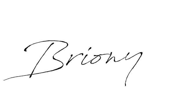 Use a signature maker to create a handwritten signature online. With this signature software, you can design (Antro_Vectra) your own signature for name Briony. Briony signature style 6 images and pictures png