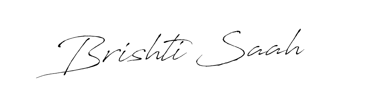 Design your own signature with our free online signature maker. With this signature software, you can create a handwritten (Antro_Vectra) signature for name Brishti Saah. Brishti Saah signature style 6 images and pictures png