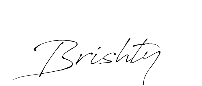The best way (Antro_Vectra) to make a short signature is to pick only two or three words in your name. The name Brishty include a total of six letters. For converting this name. Brishty signature style 6 images and pictures png