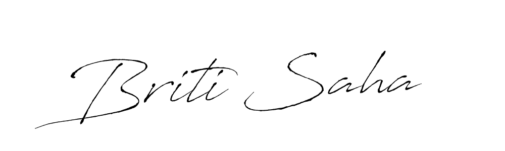 Create a beautiful signature design for name Briti Saha. With this signature (Antro_Vectra) fonts, you can make a handwritten signature for free. Briti Saha signature style 6 images and pictures png