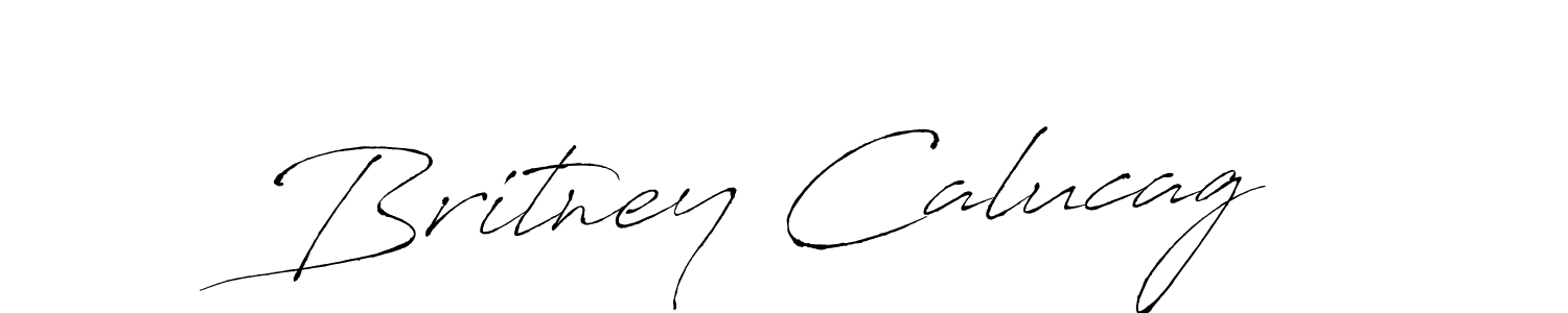 Design your own signature with our free online signature maker. With this signature software, you can create a handwritten (Antro_Vectra) signature for name Britney Calucag. Britney Calucag signature style 6 images and pictures png