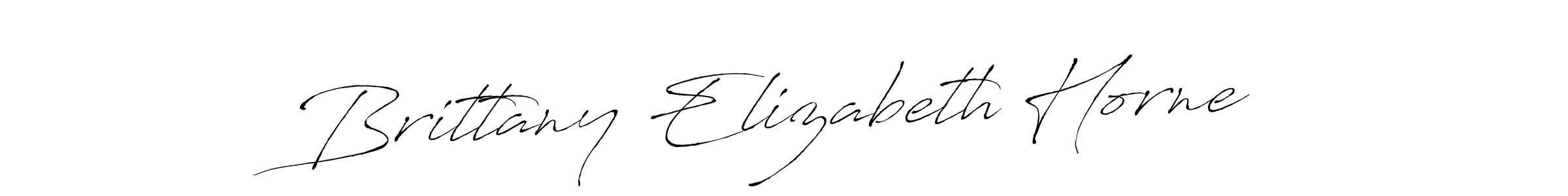 Create a beautiful signature design for name Brittany Elizabeth Horne. With this signature (Antro_Vectra) fonts, you can make a handwritten signature for free. Brittany Elizabeth Horne signature style 6 images and pictures png