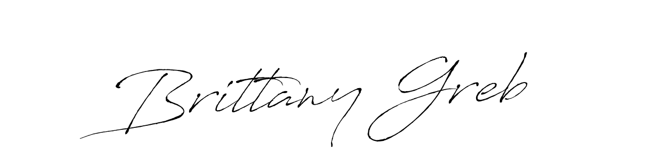 Brittany Greb stylish signature style. Best Handwritten Sign (Antro_Vectra) for my name. Handwritten Signature Collection Ideas for my name Brittany Greb. Brittany Greb signature style 6 images and pictures png