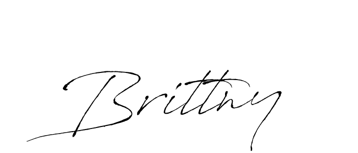 Design your own signature with our free online signature maker. With this signature software, you can create a handwritten (Antro_Vectra) signature for name Brittny. Brittny signature style 6 images and pictures png