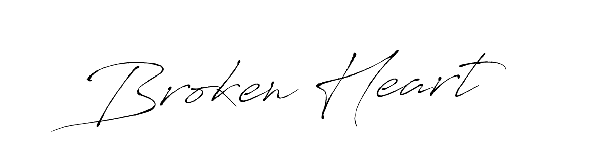 Design your own signature with our free online signature maker. With this signature software, you can create a handwritten (Antro_Vectra) signature for name Broken Heart. Broken Heart signature style 6 images and pictures png