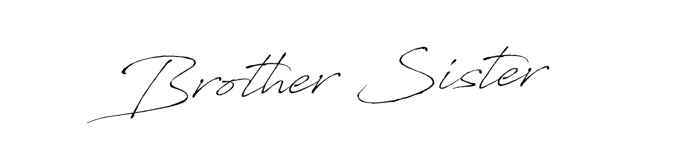 Brother Sister stylish signature style. Best Handwritten Sign (Antro_Vectra) for my name. Handwritten Signature Collection Ideas for my name Brother Sister. Brother Sister signature style 6 images and pictures png