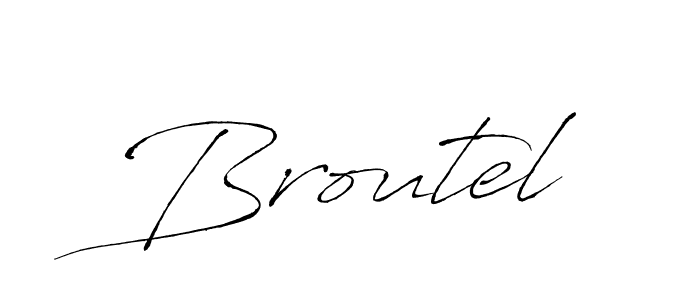 Create a beautiful signature design for name Broutel. With this signature (Antro_Vectra) fonts, you can make a handwritten signature for free. Broutel signature style 6 images and pictures png
