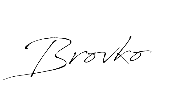 Make a beautiful signature design for name Brovko. With this signature (Antro_Vectra) style, you can create a handwritten signature for free. Brovko signature style 6 images and pictures png