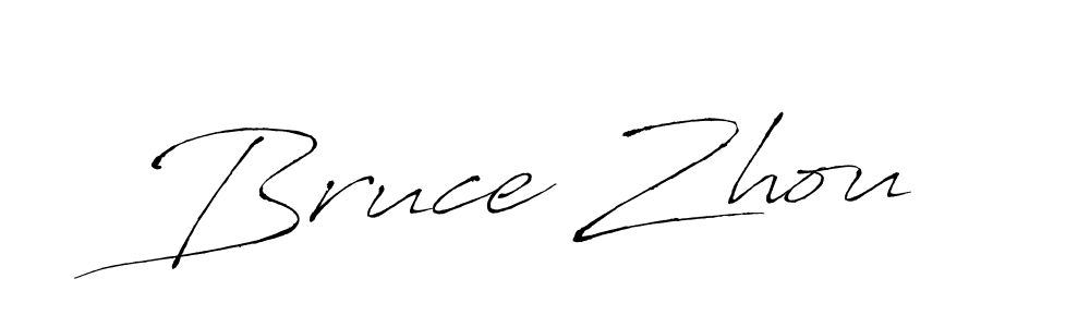 Create a beautiful signature design for name Bruce Zhou. With this signature (Antro_Vectra) fonts, you can make a handwritten signature for free. Bruce Zhou signature style 6 images and pictures png