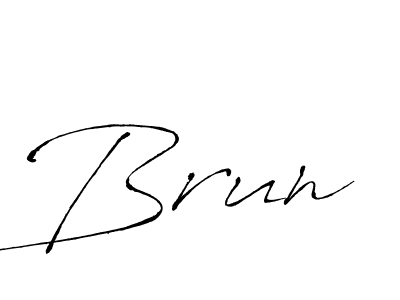 Create a beautiful signature design for name Brun. With this signature (Antro_Vectra) fonts, you can make a handwritten signature for free. Brun signature style 6 images and pictures png