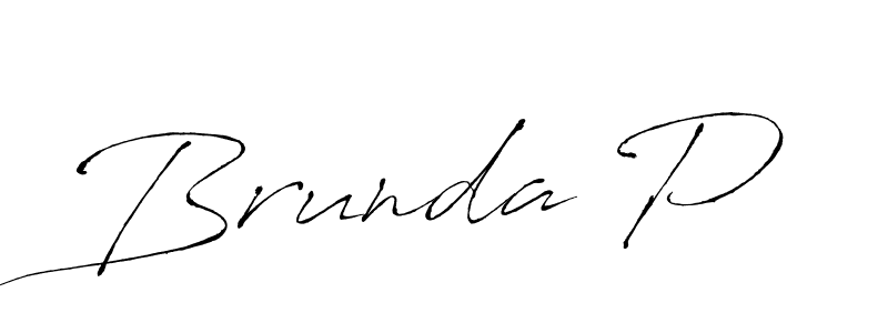 Make a beautiful signature design for name Brunda P. With this signature (Antro_Vectra) style, you can create a handwritten signature for free. Brunda P signature style 6 images and pictures png