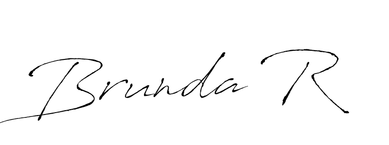 Brunda R stylish signature style. Best Handwritten Sign (Antro_Vectra) for my name. Handwritten Signature Collection Ideas for my name Brunda R. Brunda R signature style 6 images and pictures png