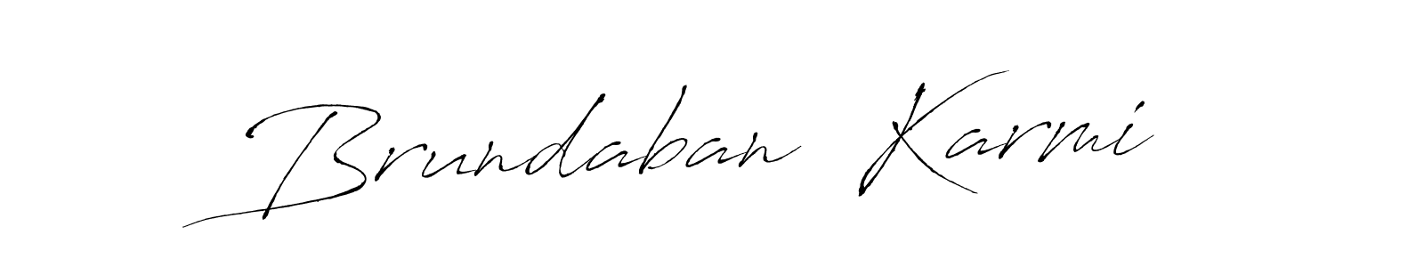 How to make Brundaban  Karmi signature? Antro_Vectra is a professional autograph style. Create handwritten signature for Brundaban  Karmi name. Brundaban  Karmi signature style 6 images and pictures png