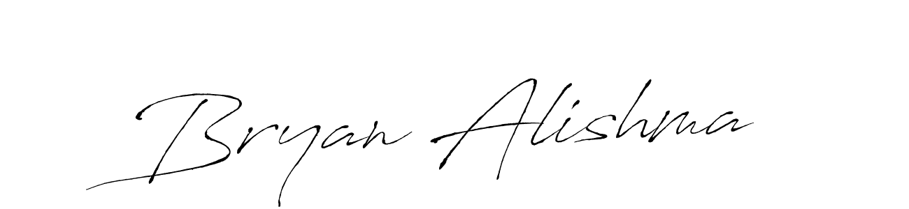 How to make Bryan Alishma name signature. Use Antro_Vectra style for creating short signs online. This is the latest handwritten sign. Bryan Alishma signature style 6 images and pictures png