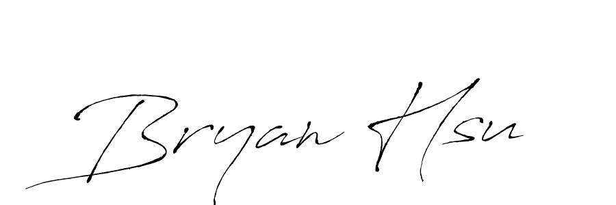 Bryan Hsu stylish signature style. Best Handwritten Sign (Antro_Vectra) for my name. Handwritten Signature Collection Ideas for my name Bryan Hsu. Bryan Hsu signature style 6 images and pictures png