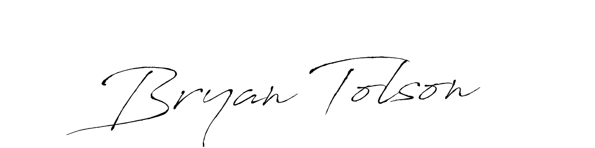 Bryan Tolson stylish signature style. Best Handwritten Sign (Antro_Vectra) for my name. Handwritten Signature Collection Ideas for my name Bryan Tolson. Bryan Tolson signature style 6 images and pictures png