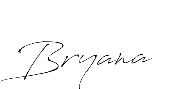 Design your own signature with our free online signature maker. With this signature software, you can create a handwritten (Antro_Vectra) signature for name Bryana. Bryana signature style 6 images and pictures png