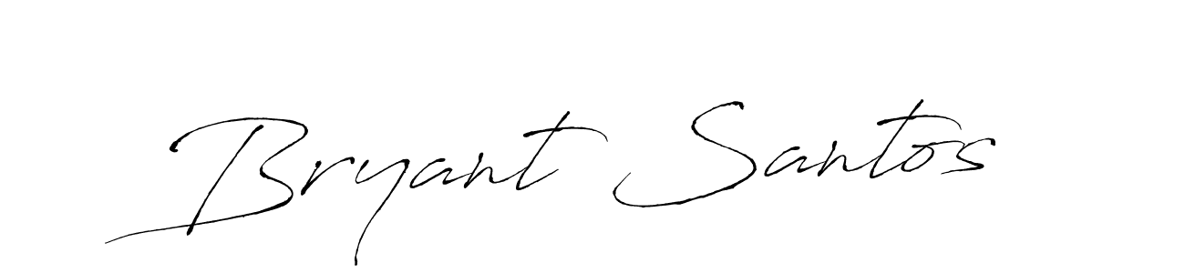 Design your own signature with our free online signature maker. With this signature software, you can create a handwritten (Antro_Vectra) signature for name Bryant Santos. Bryant Santos signature style 6 images and pictures png