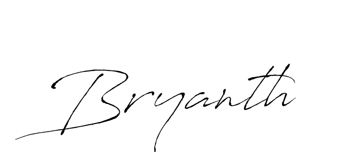 Make a beautiful signature design for name Bryanth. With this signature (Antro_Vectra) style, you can create a handwritten signature for free. Bryanth signature style 6 images and pictures png