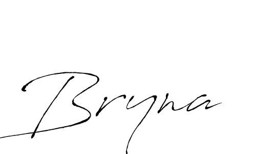 Use a signature maker to create a handwritten signature online. With this signature software, you can design (Antro_Vectra) your own signature for name Bryna. Bryna signature style 6 images and pictures png