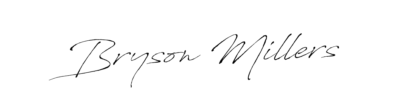 Make a beautiful signature design for name Bryson Millers. With this signature (Antro_Vectra) style, you can create a handwritten signature for free. Bryson Millers signature style 6 images and pictures png