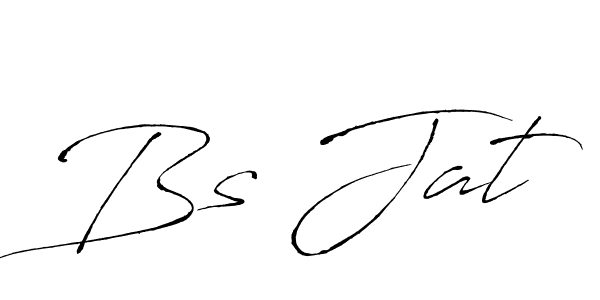 Design your own signature with our free online signature maker. With this signature software, you can create a handwritten (Antro_Vectra) signature for name Bs Jat. Bs Jat signature style 6 images and pictures png