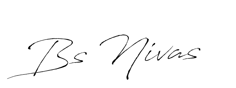 Similarly Antro_Vectra is the best handwritten signature design. Signature creator online .You can use it as an online autograph creator for name Bs Nivas. Bs Nivas signature style 6 images and pictures png