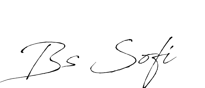 You should practise on your own different ways (Antro_Vectra) to write your name (Bs Sofi) in signature. don't let someone else do it for you. Bs Sofi signature style 6 images and pictures png