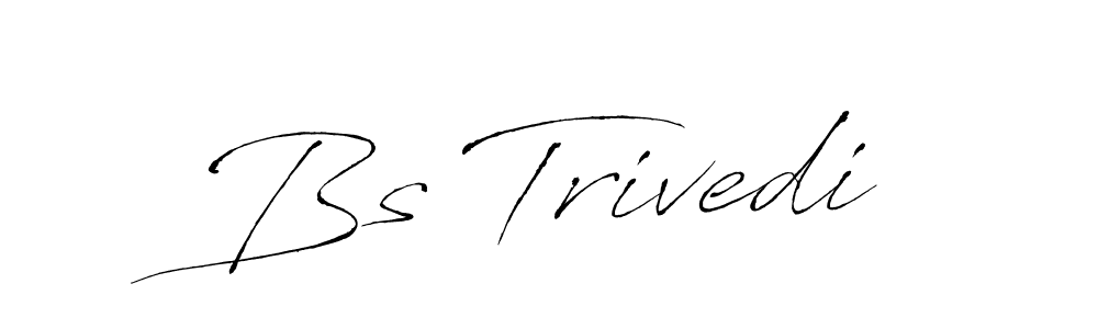 How to make Bs Trivedi name signature. Use Antro_Vectra style for creating short signs online. This is the latest handwritten sign. Bs Trivedi signature style 6 images and pictures png