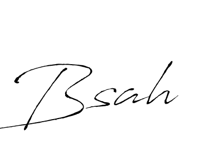 Make a beautiful signature design for name Bsah. With this signature (Antro_Vectra) style, you can create a handwritten signature for free. Bsah signature style 6 images and pictures png