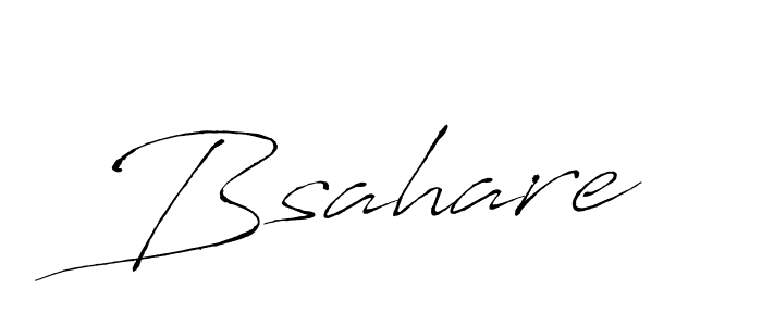 Make a beautiful signature design for name Bsahare. With this signature (Antro_Vectra) style, you can create a handwritten signature for free. Bsahare signature style 6 images and pictures png