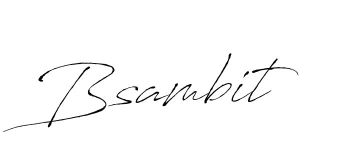 Use a signature maker to create a handwritten signature online. With this signature software, you can design (Antro_Vectra) your own signature for name Bsambit. Bsambit signature style 6 images and pictures png