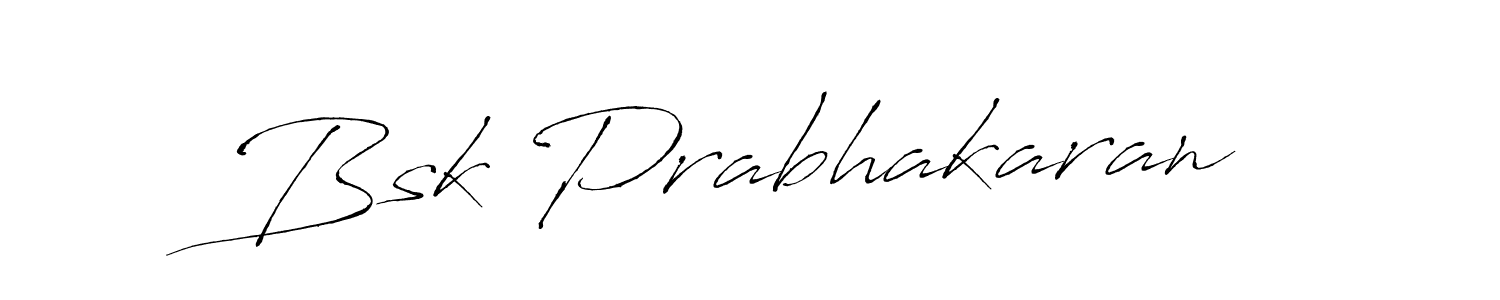 Create a beautiful signature design for name Bsk Prabhakaran. With this signature (Antro_Vectra) fonts, you can make a handwritten signature for free. Bsk Prabhakaran signature style 6 images and pictures png