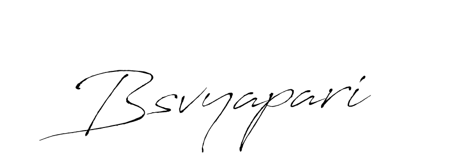 Antro_Vectra is a professional signature style that is perfect for those who want to add a touch of class to their signature. It is also a great choice for those who want to make their signature more unique. Get Bsvyapari name to fancy signature for free. Bsvyapari signature style 6 images and pictures png