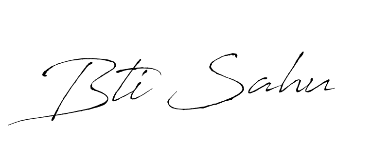 How to make Bti Sahu name signature. Use Antro_Vectra style for creating short signs online. This is the latest handwritten sign. Bti Sahu signature style 6 images and pictures png