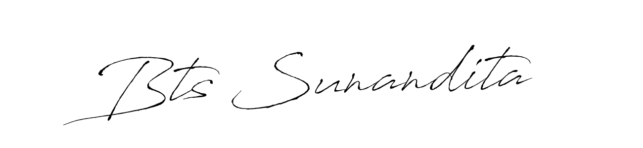 Also You can easily find your signature by using the search form. We will create Bts Sunandita name handwritten signature images for you free of cost using Antro_Vectra sign style. Bts Sunandita signature style 6 images and pictures png