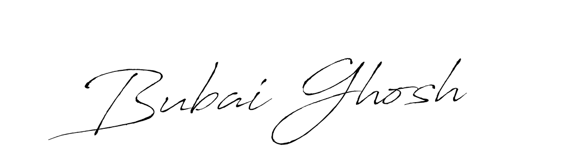 How to make Bubai Ghosh name signature. Use Antro_Vectra style for creating short signs online. This is the latest handwritten sign. Bubai Ghosh signature style 6 images and pictures png