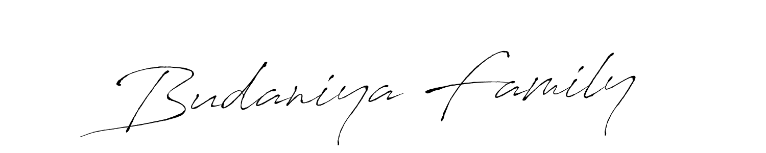 Make a short Budaniya Family signature style. Manage your documents anywhere anytime using Antro_Vectra. Create and add eSignatures, submit forms, share and send files easily. Budaniya Family signature style 6 images and pictures png