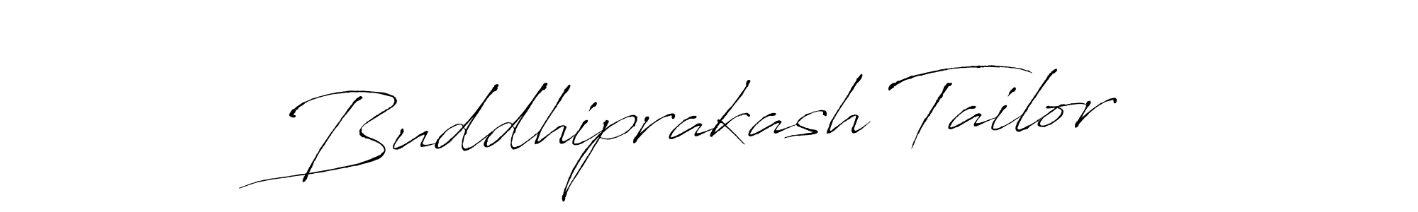 Make a beautiful signature design for name Buddhiprakash Tailor. With this signature (Antro_Vectra) style, you can create a handwritten signature for free. Buddhiprakash Tailor signature style 6 images and pictures png